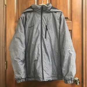 FreeTech Men’s Grey Winter Jacket Coat Size L
